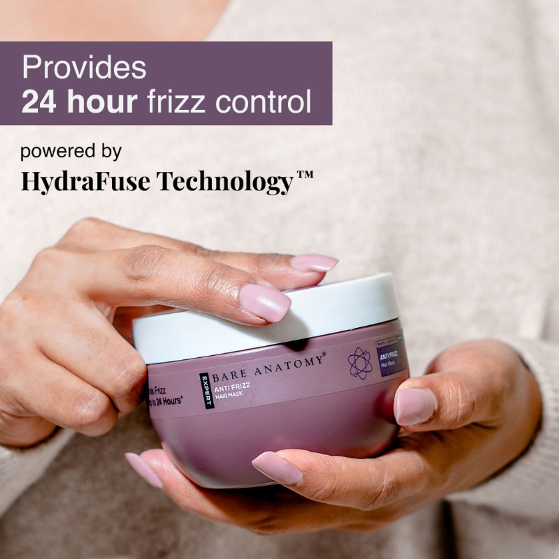 Bare Anatomy Anti Frizz Hair Mask Hair Mask For Dry & Frizzy Hair with Hyaluronic Acid