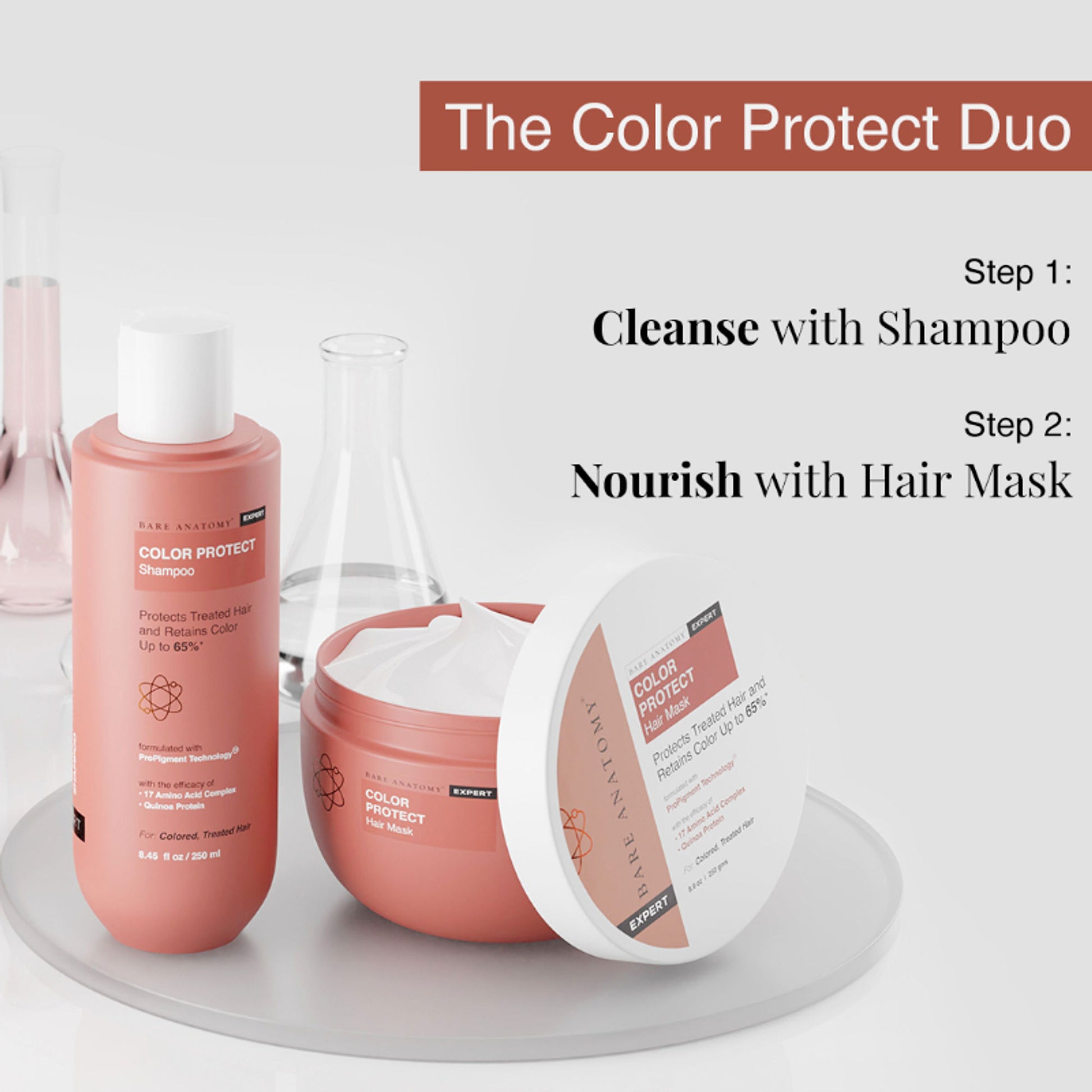 Bare Anatomy Colour Protect Hair Mask for Dry and Frizzy Coloured Hair Retains Colour Upto 8 Weeks