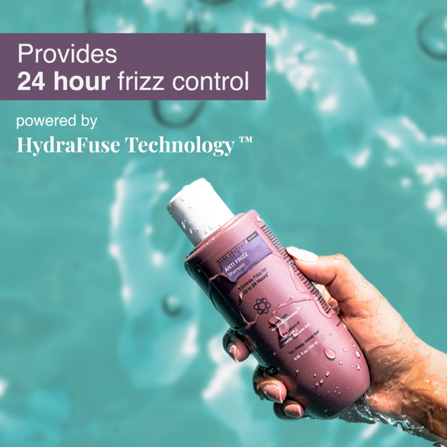 Bare Anatomy Anti Frizz Shampoo 24 Hours Frizz Control Hyaluronic Acid Paraben & Sulphate Free