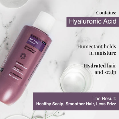 Bare Anatomy Anti Frizz Shampoo 24 Hours Frizz Control Hyaluronic Acid Paraben & Sulphate Free
