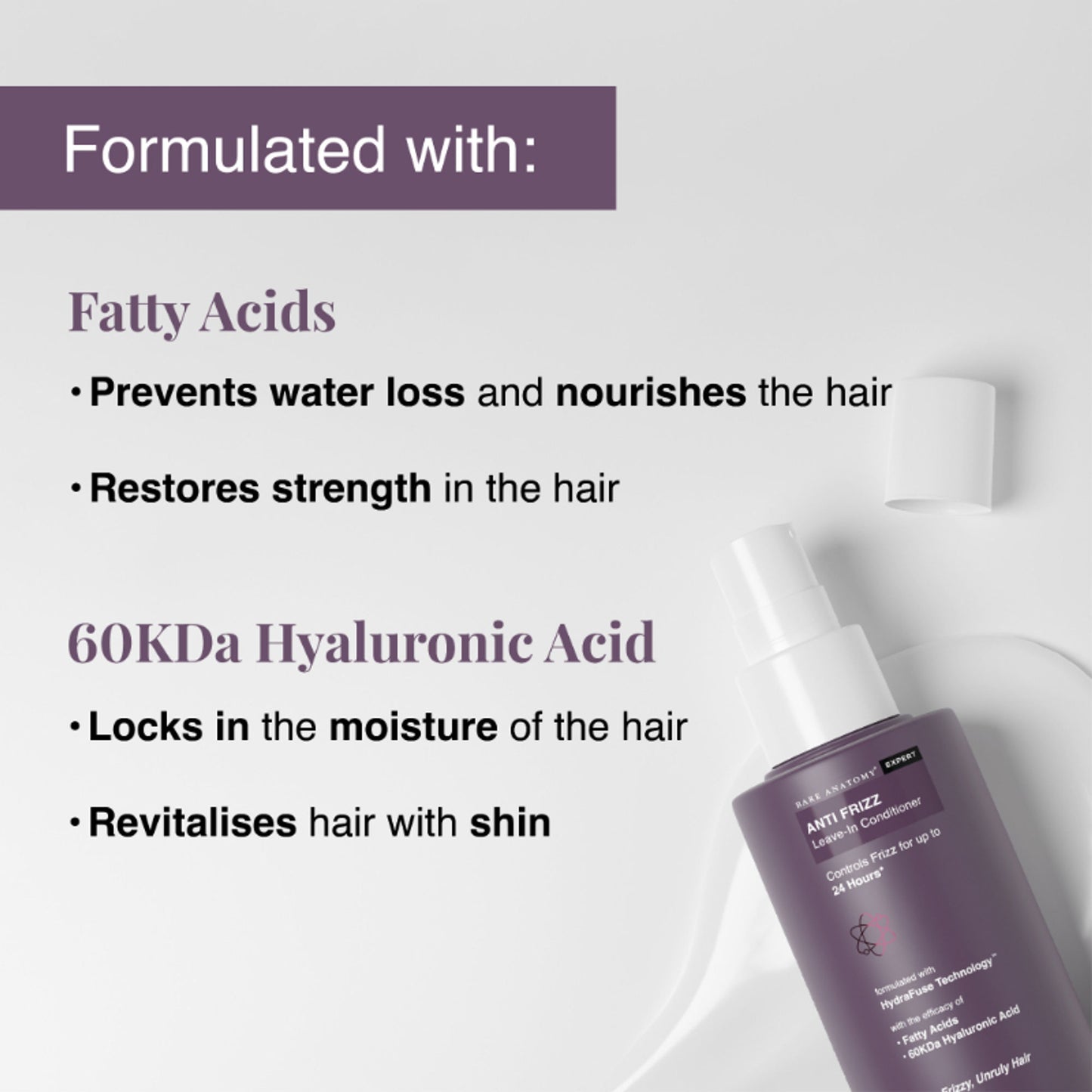 Bare Anatomy Anti Frizz Leave In Conditioner Conditioner for Dry and Frizzy hair For Women & Men