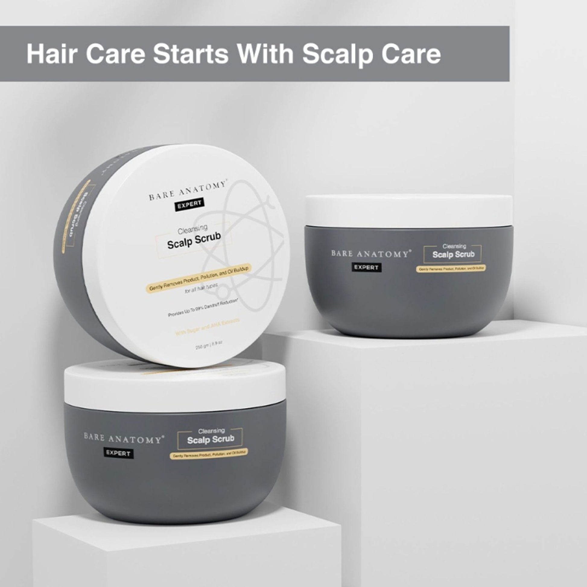 Bare Anatomy Scalp Scrub with Natural AHAs, Coconut & Sugar Get Up To 99% Dandruff Reduction