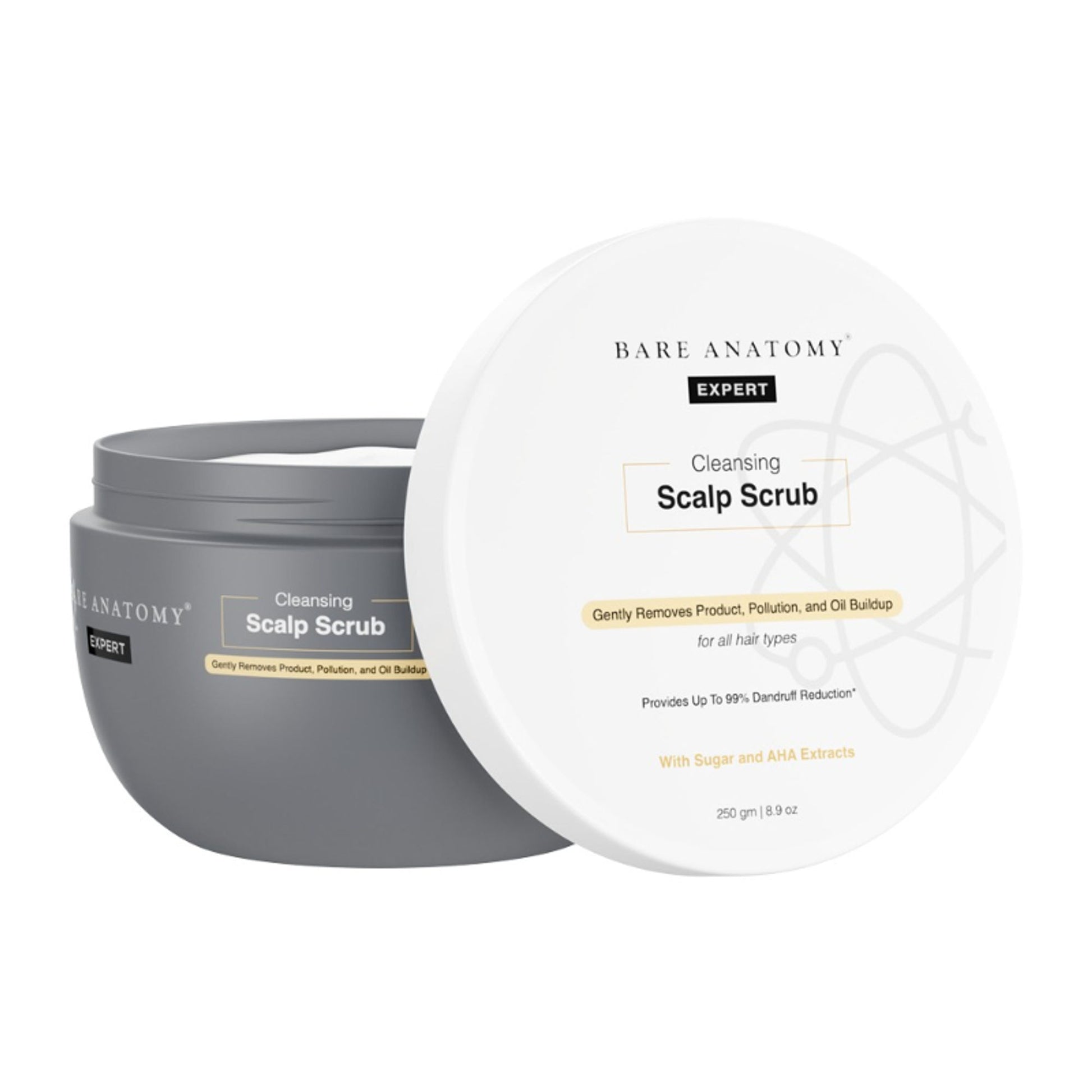 Bare Anatomy Scalp Scrub with Natural AHAs, Coconut & Sugar Get Up To 99% Dandruff Reduction