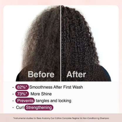 Bare Anatomy Curl Defining Shampoo with Coconut Oil & Castor Oil Sulphate & Paraben Free Shampoo