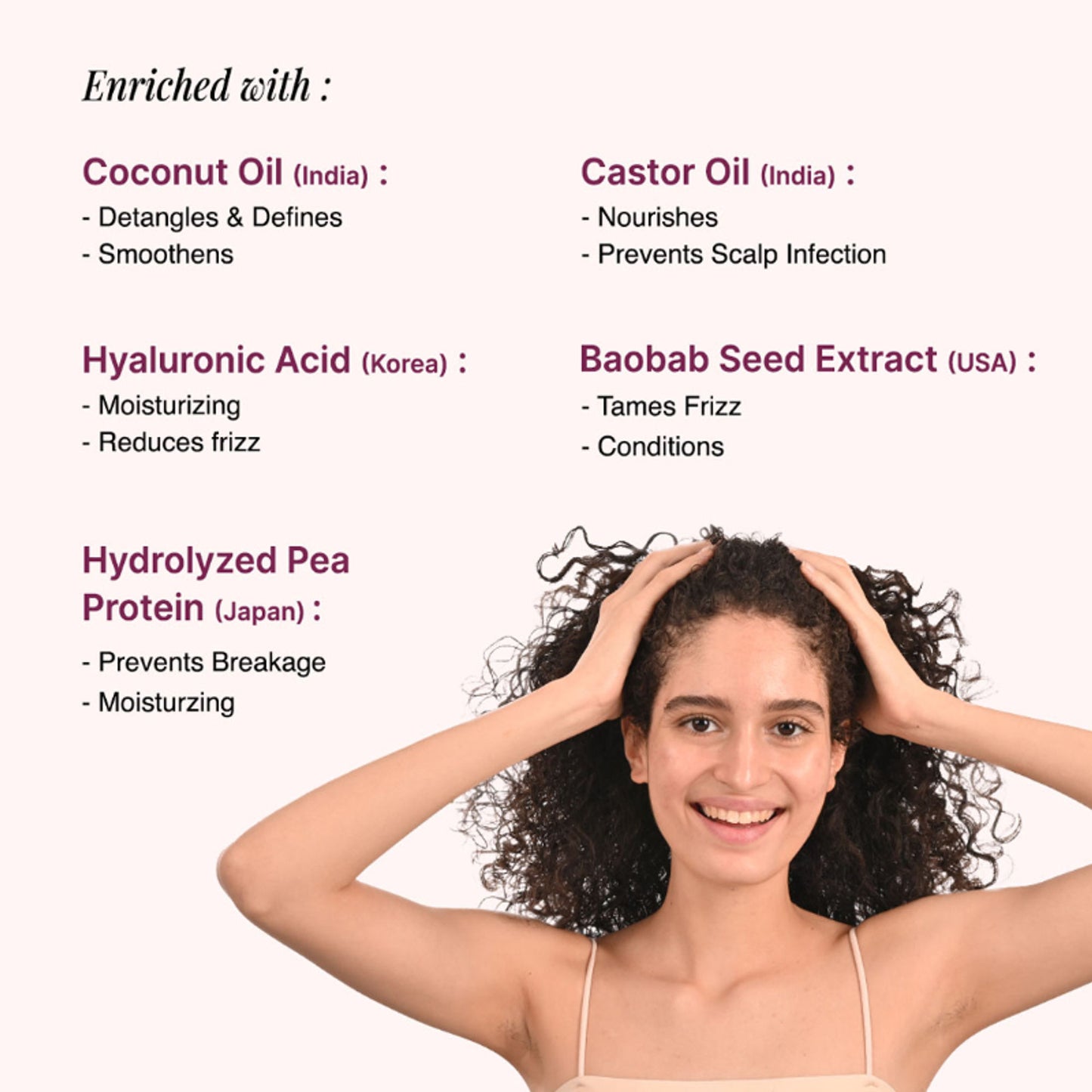 Bare Anatomy Curl Defining Shampoo with Coconut Oil & Castor Oil Sulphate & Paraben Free Shampoo