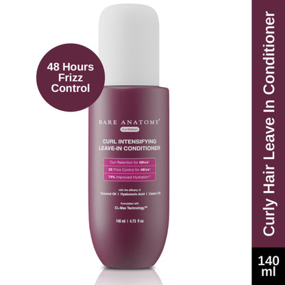 Bare Anatomy Curl Intensifying Leave-In Conditioner With Coconut Oil- Hyaluronic Acid & Castor Oil