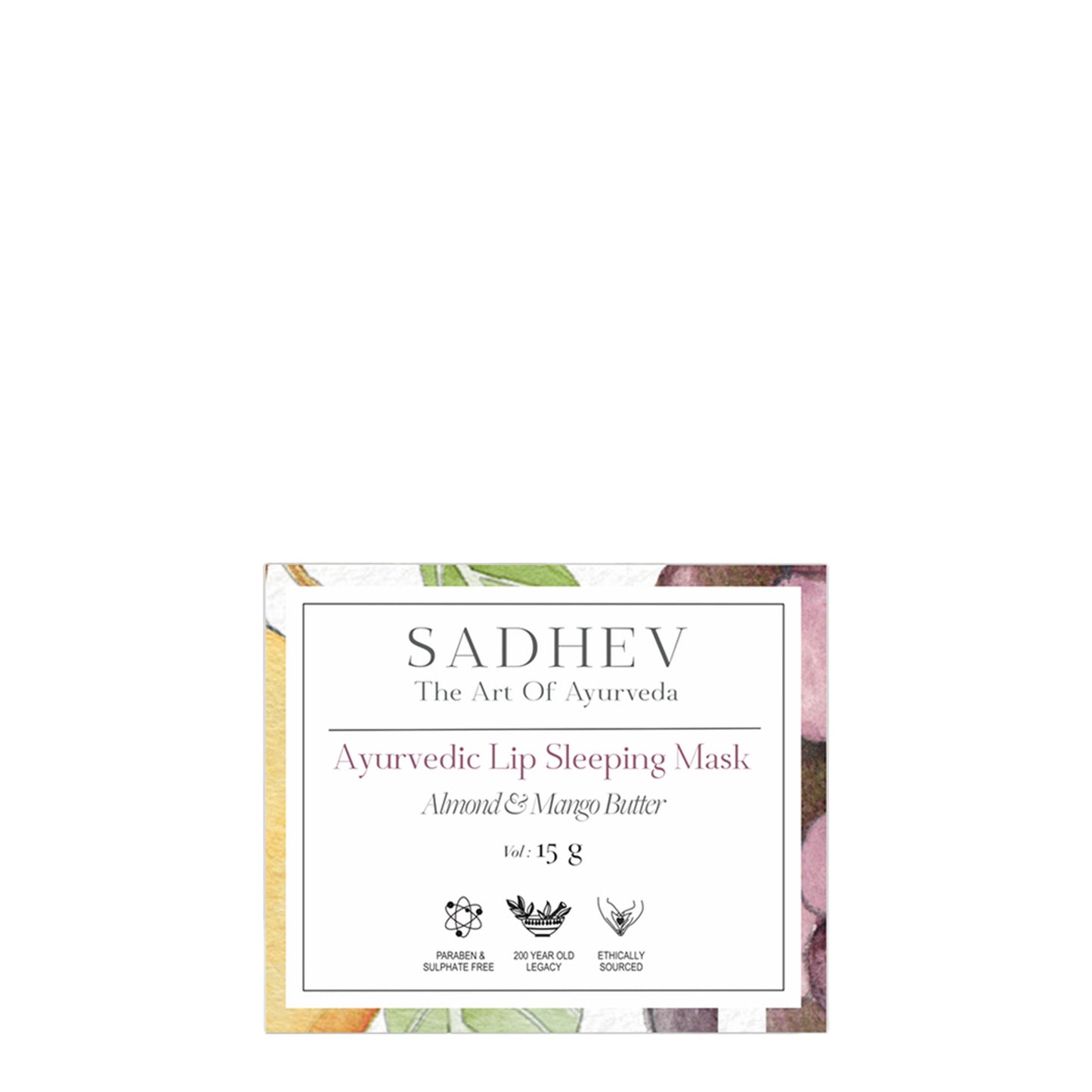 SADHEV Ayurvedic Lip Sleeping Mask Almond & Mango Butter