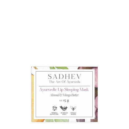 SADHEV Ayurvedic Lip Sleeping Mask Almond & Mango Butter