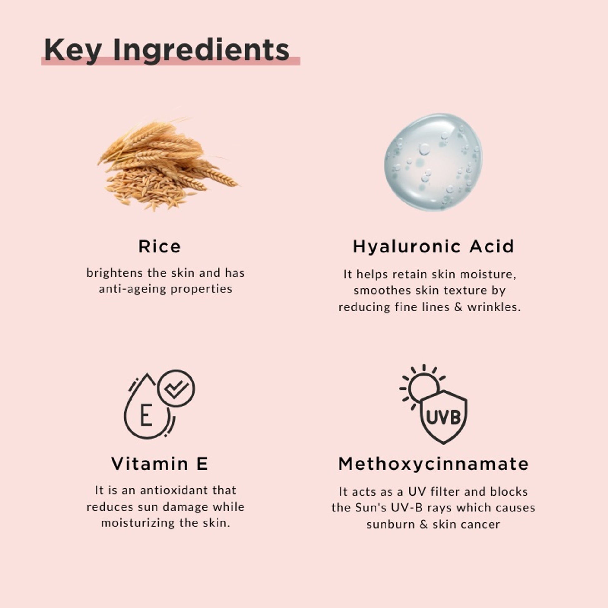 Ricekraft Spf 50+ Korean Sunscreen With Rice And Hyaluronic Acid