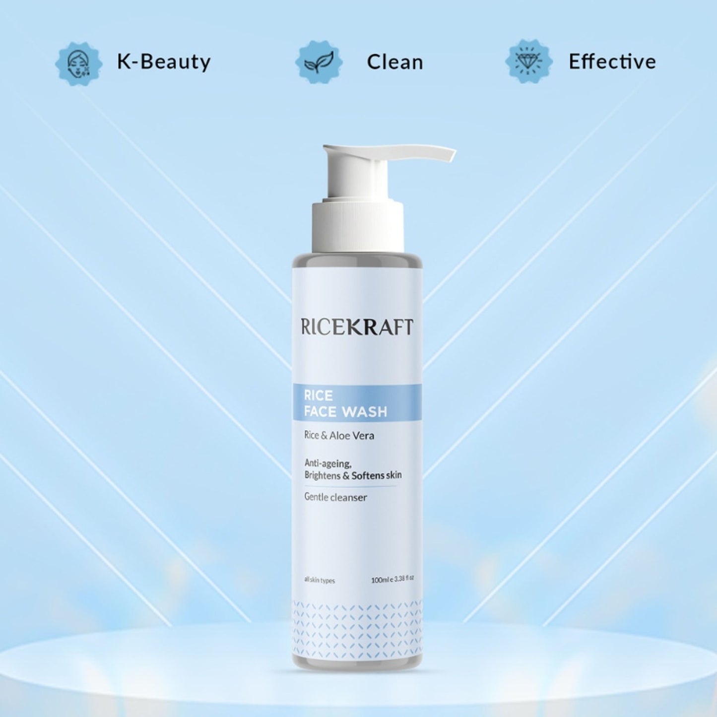 Ricekraft Rice Water Face Wash Korean Gentle Cleanser