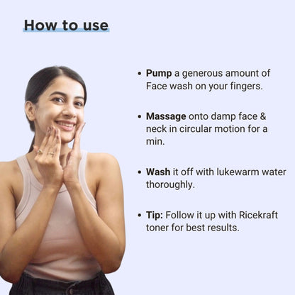 Ricekraft Rice Water Face Wash Korean Gentle Cleanser