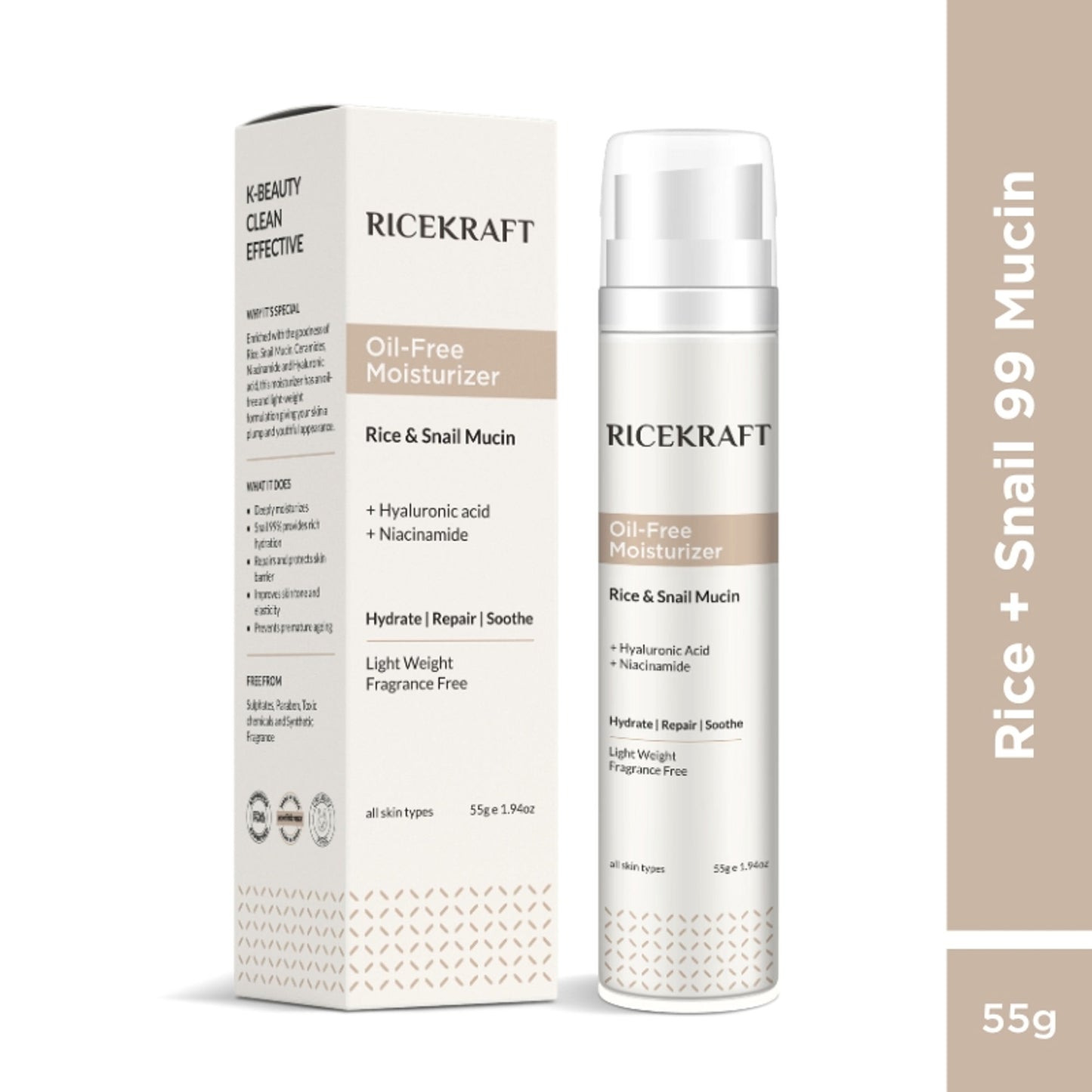 Ricekraft Oil Free Korean Face Moisturizer
