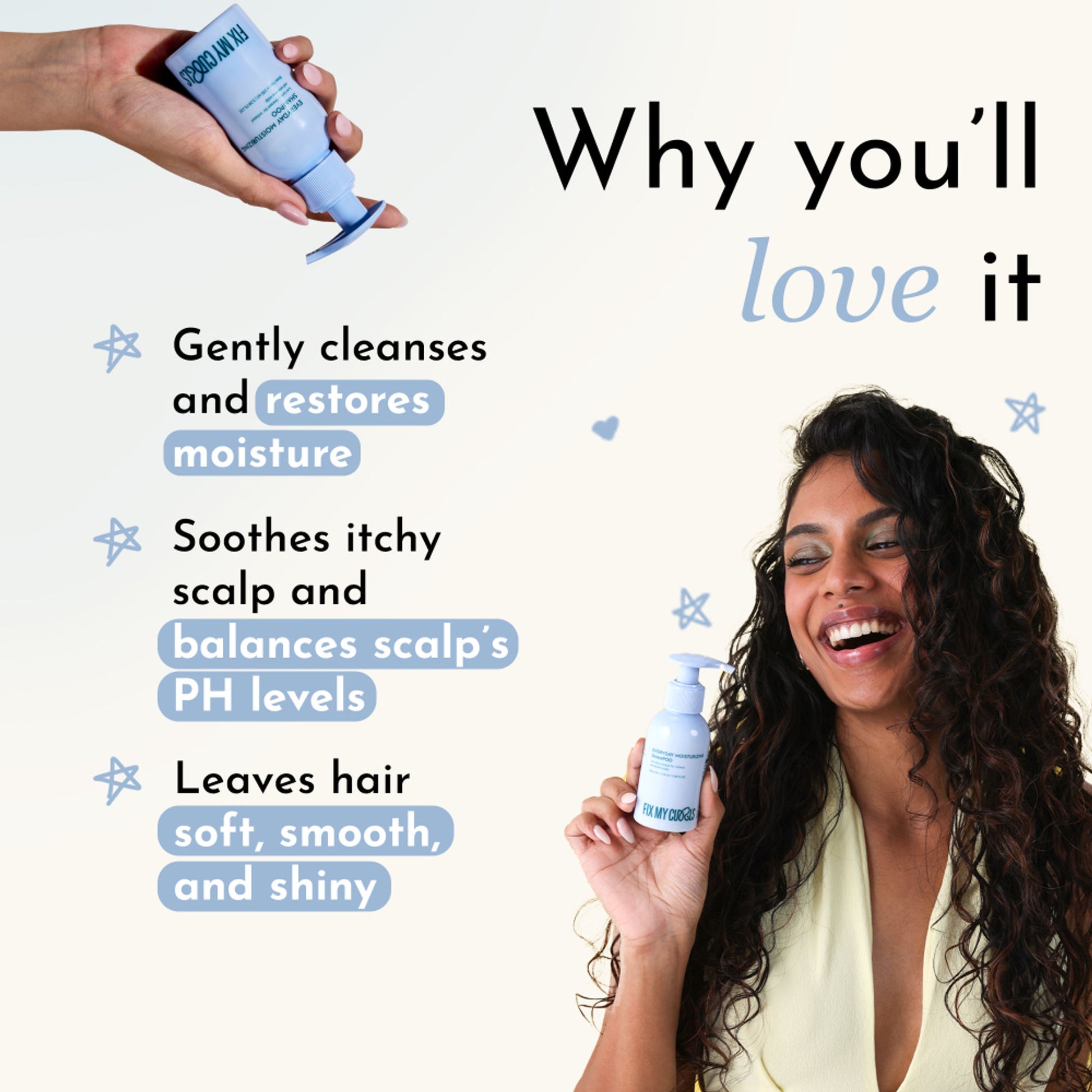 Fix My Curls Everyday Moisturizing Shampoo For Curly And Wavy Hair