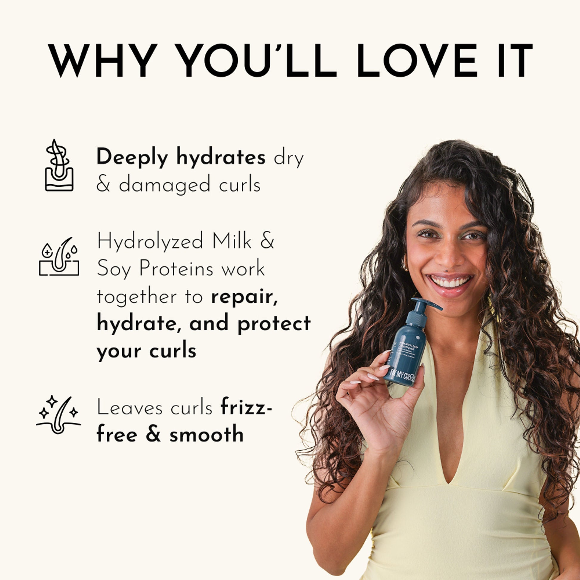 Fix My Curls Hydrating Deep Conditioner For Curly And Wavy Hair