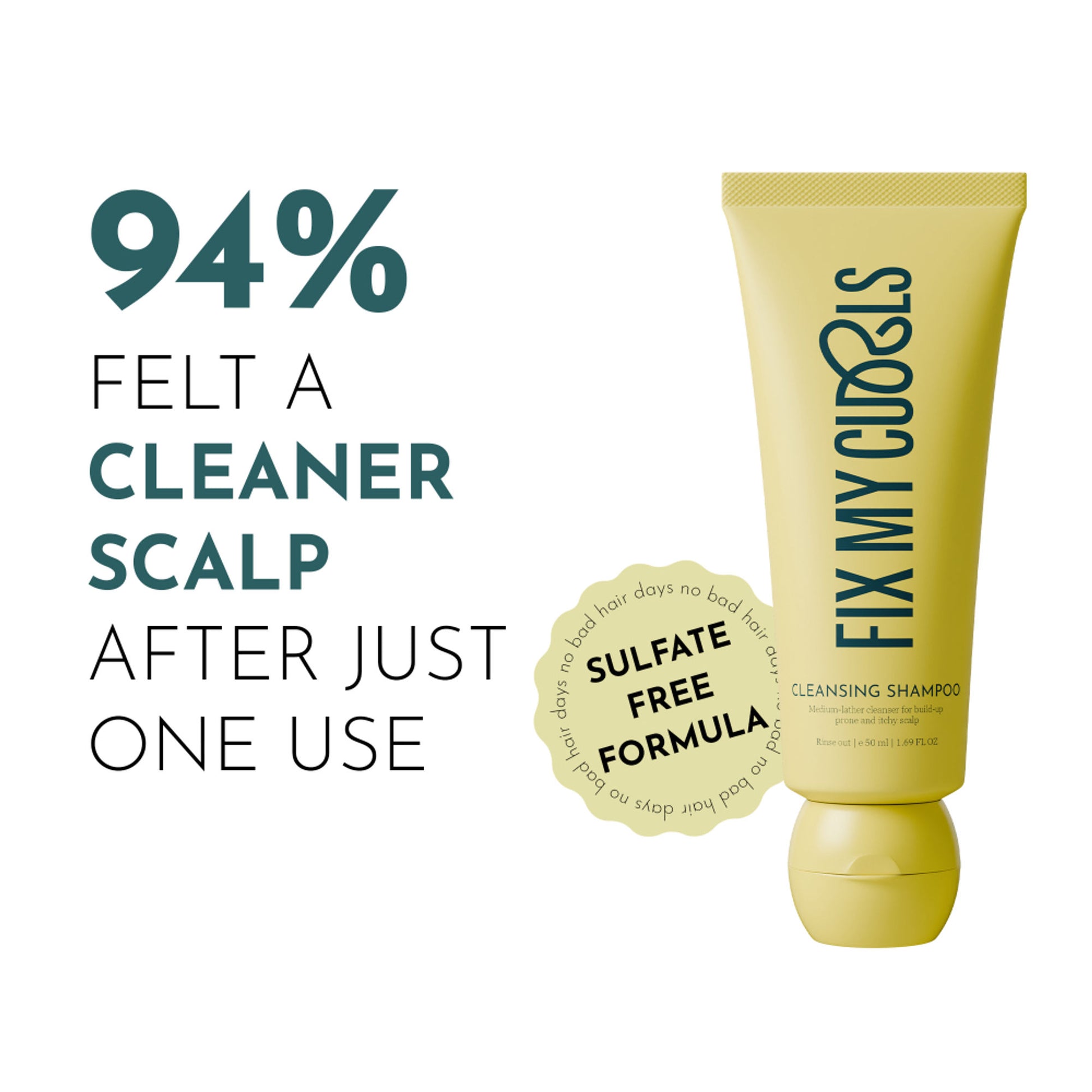 Fix My Curls Cleansing Shampoo For Curly And Wavy Hair