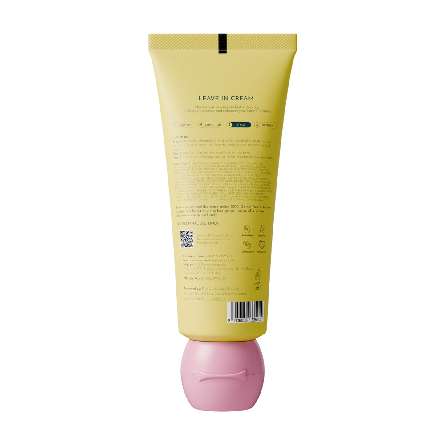 Fix My Curls Leave In Cream For Curly And Wavy Hair