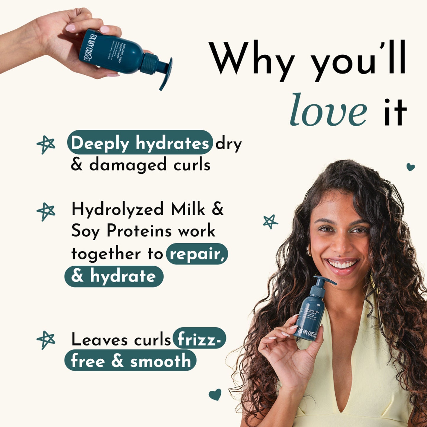 Fix My Curls Hydrating Deep Conditioner For Curly And Wavy Hair