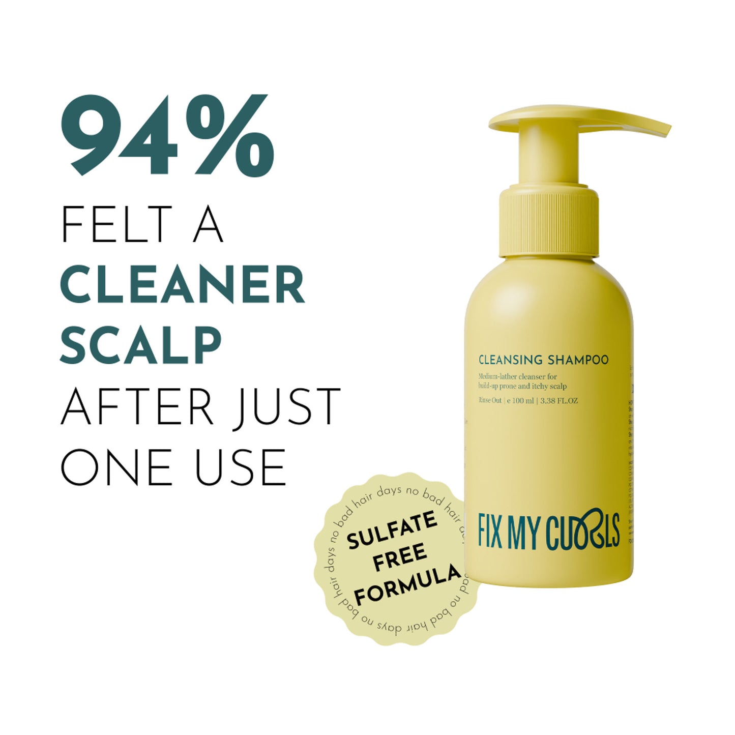 Fix My Curls Cleansing Shampoo For Curly And Wavy Hair