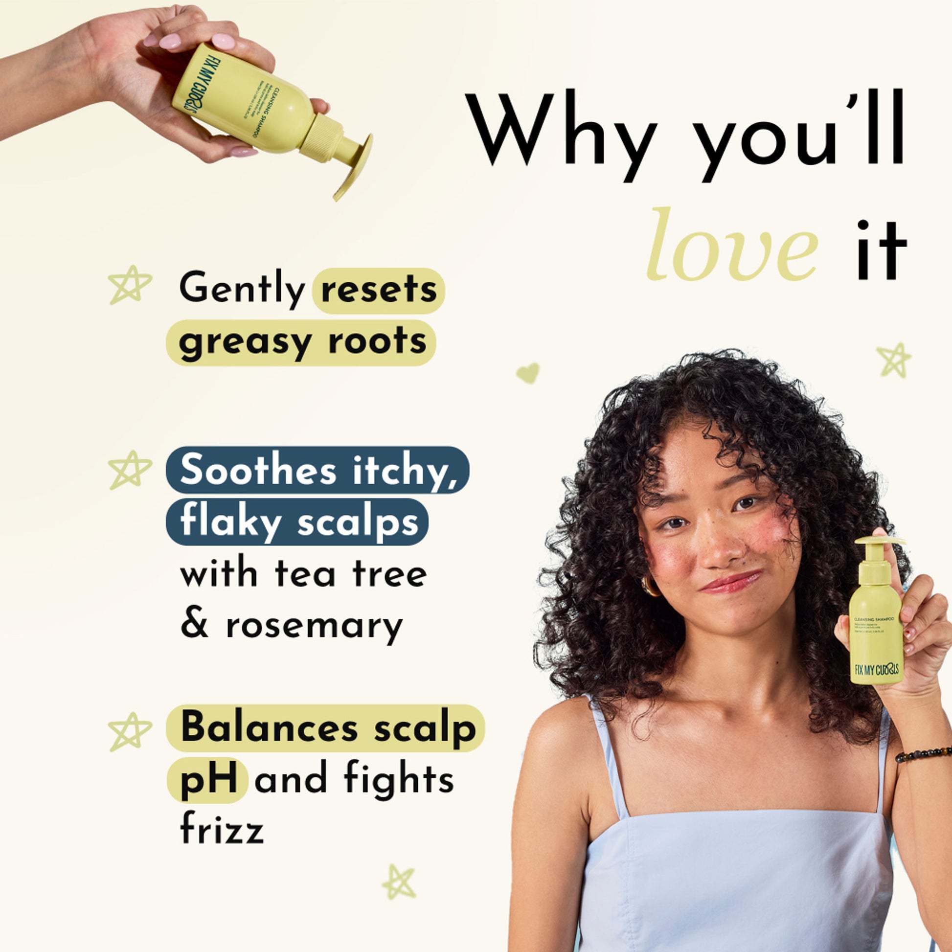 Fix My Curls Cleansing Shampoo For Curly And Wavy Hair