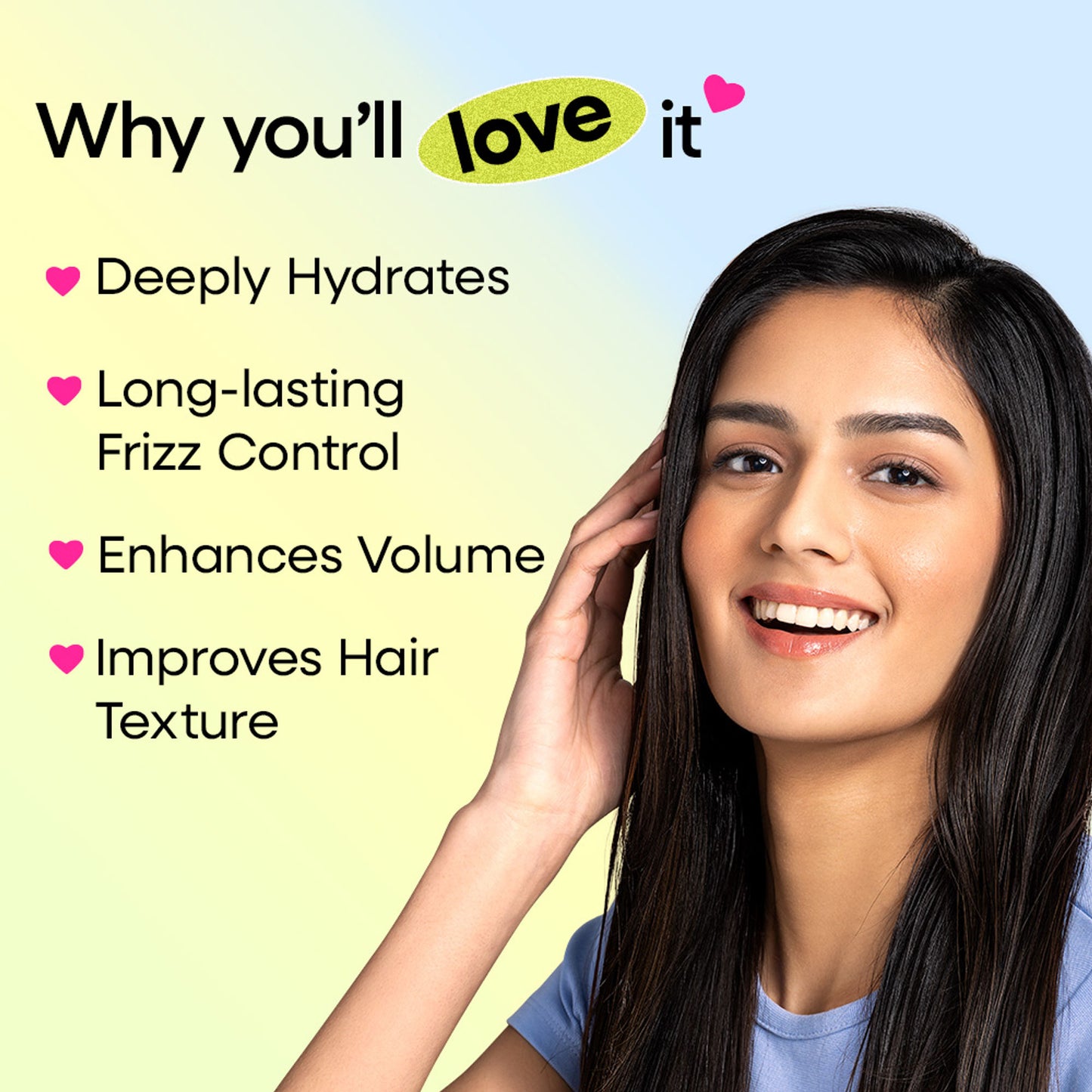 Nykaa Naturals Rice Water & Hyaluronic Acid Hair Mask for Frizz Control & Smooth, Shiny Hair - Rice Water And Hyaluronic Acid