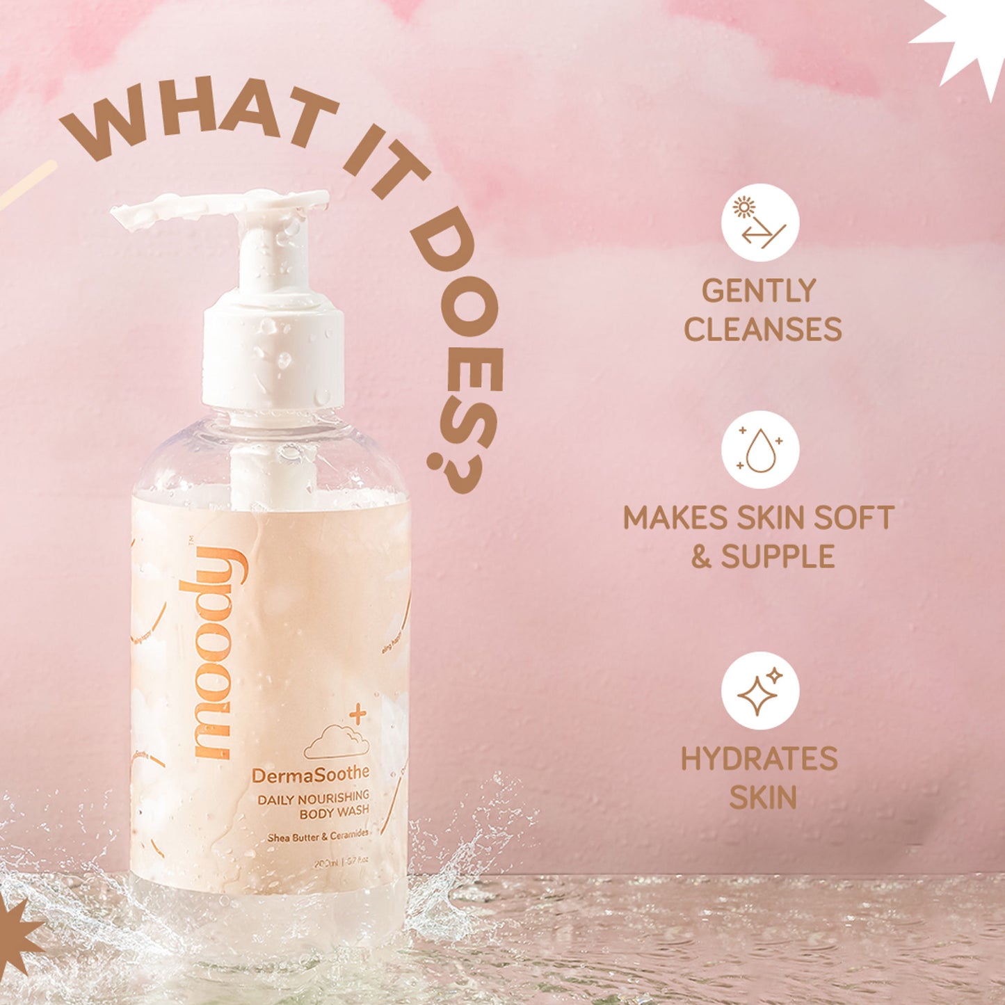 Moody DermaSoothe Softening Body Wash with Ceramides & Rice