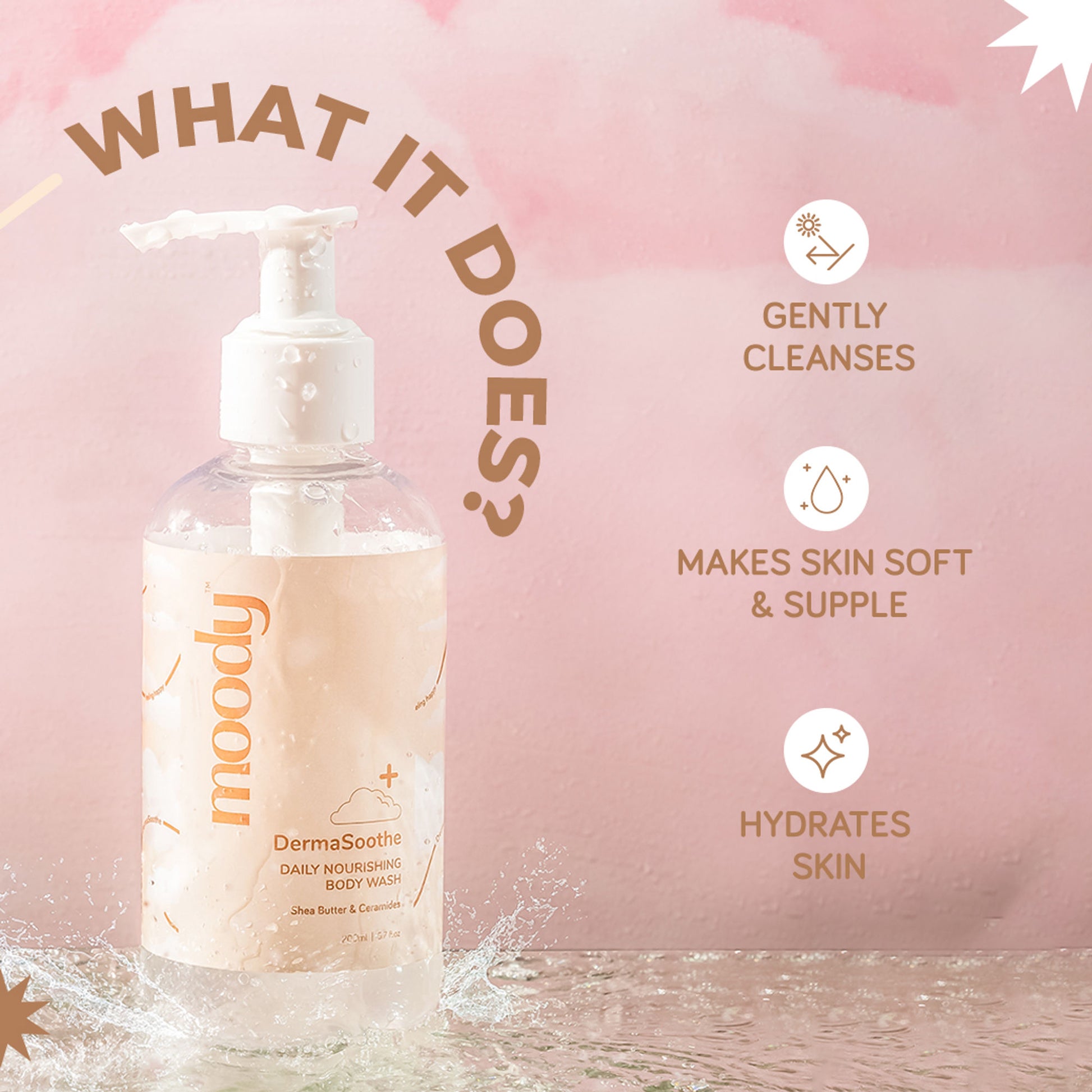 Moody DermaSoothe Softening Body Wash with Ceramides & Rice