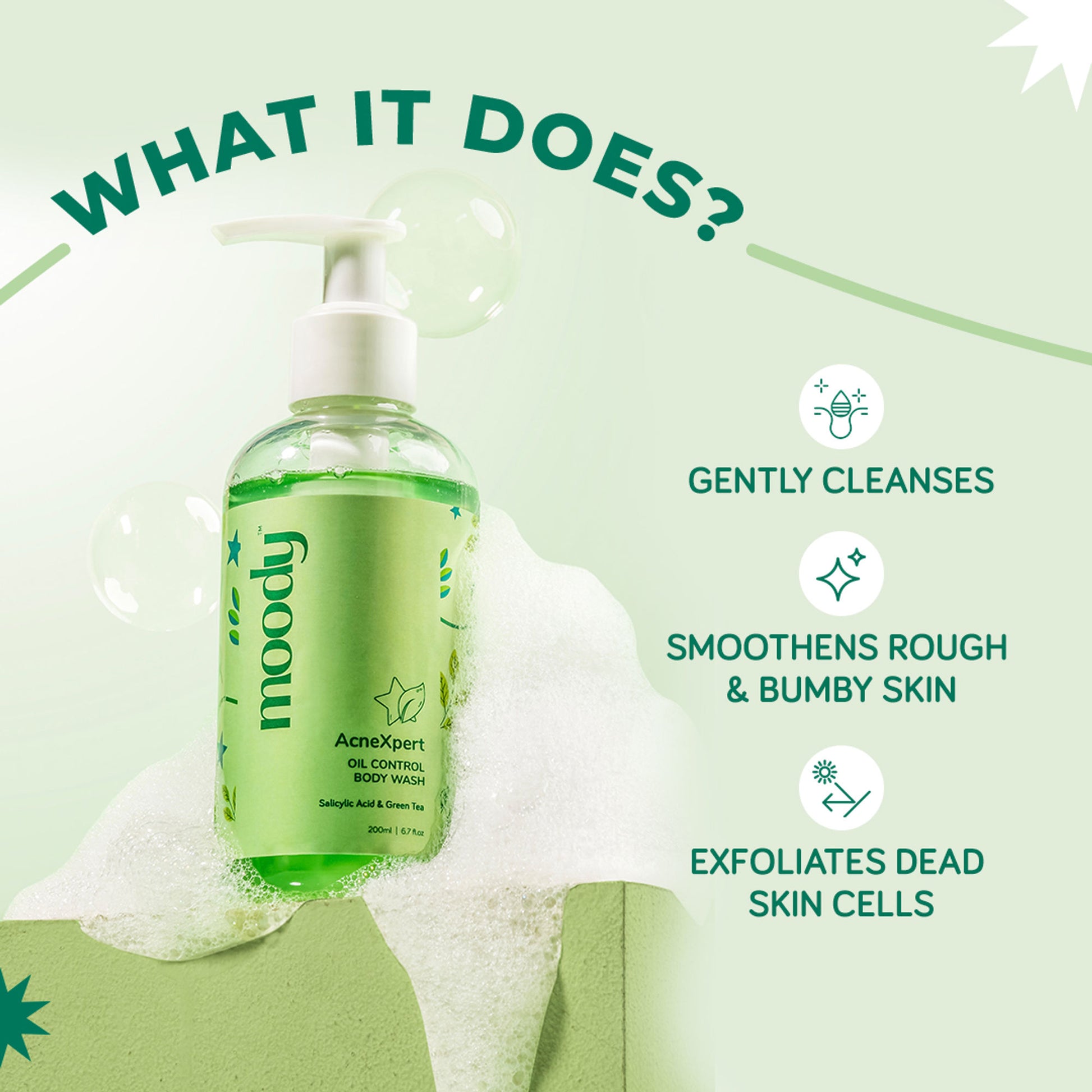 Moody AcneXpert Body Wash with Salicylic Acid & Green Tea