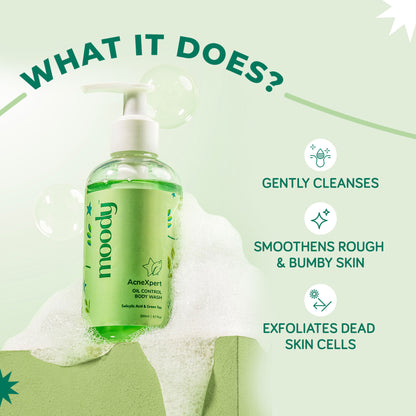 Moody AcneXpert Body Wash with Salicylic Acid & Green Tea