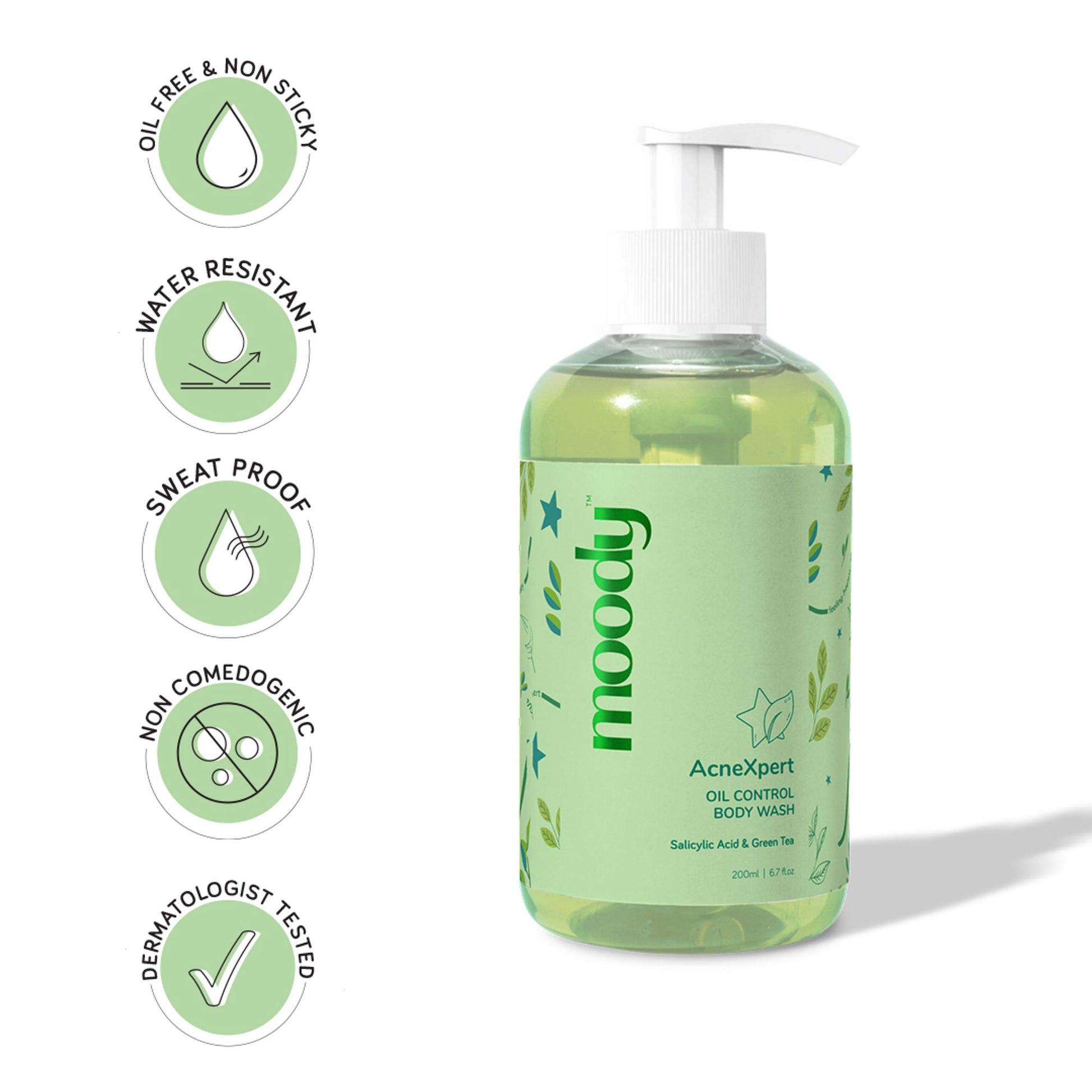 Moody AcneXpert Body Wash with Salicylic Acid & Green Tea