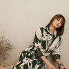Dhiyona IE Floral Printed Shirt Collar Straight Kurta With Trousers