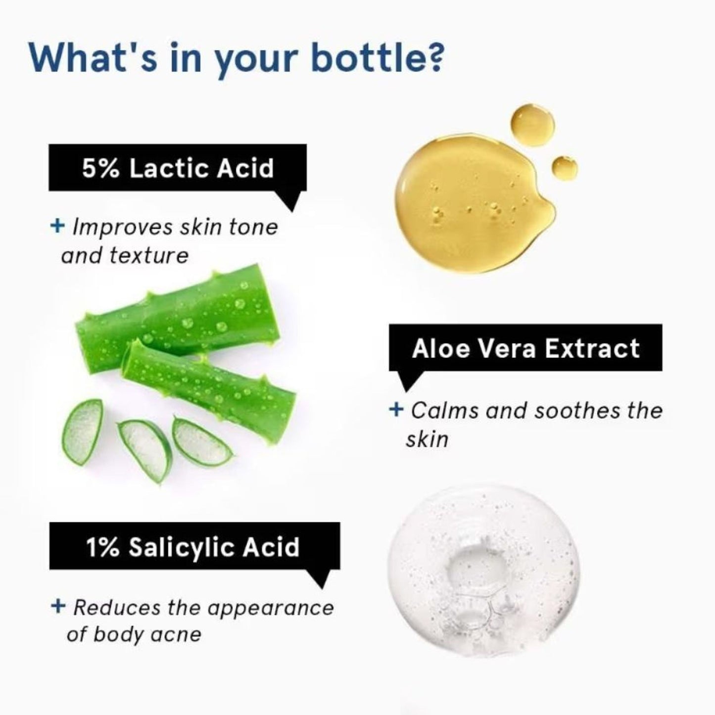 Be Bodywise 1% Salicylic Acid Body Wash + 5% Lactic Acid Body Lotion - Helps Prevent Body Acne