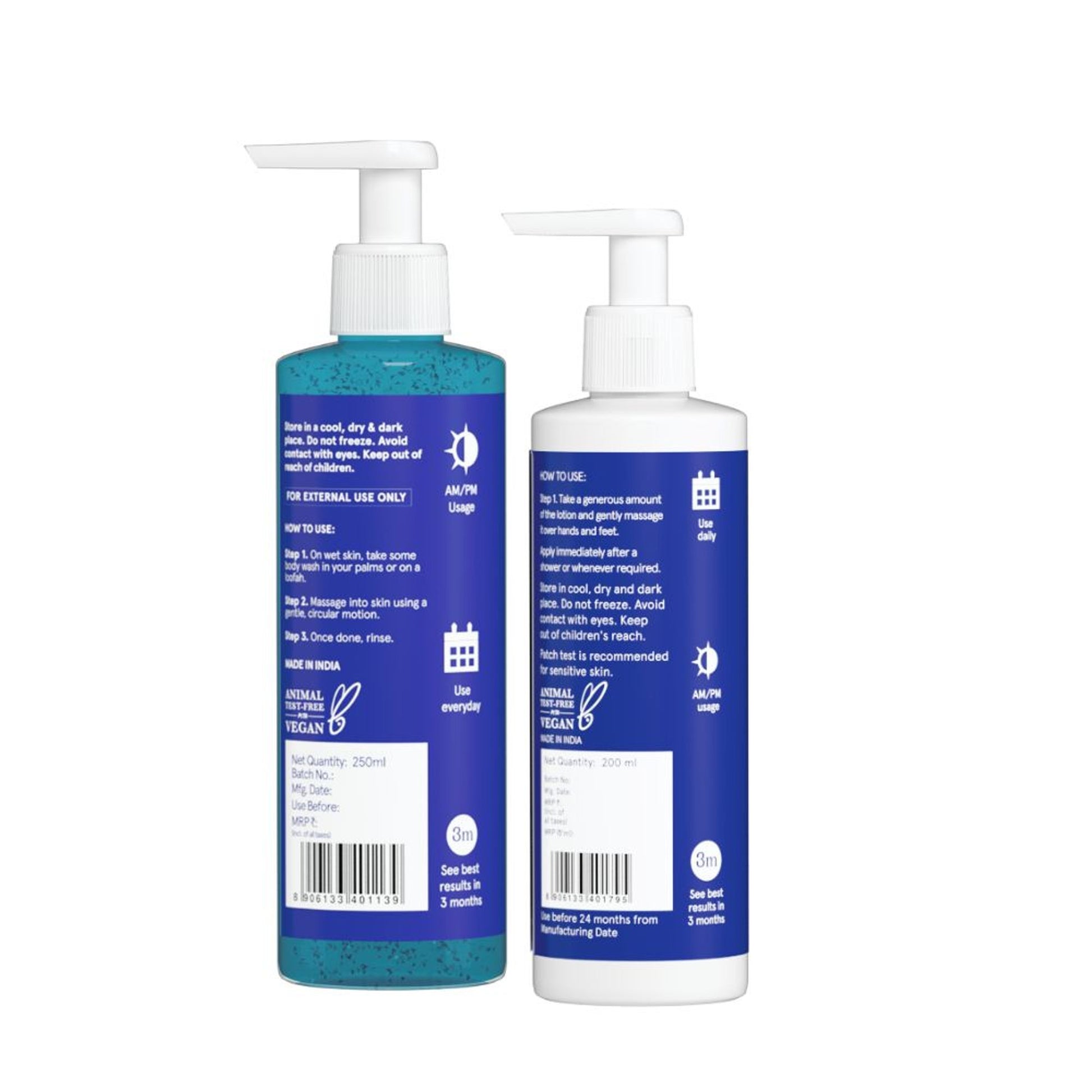 Be Bodywise 1% Salicylic Acid Body Wash + 5% Lactic Acid Body Lotion - Helps Prevent Body Acne