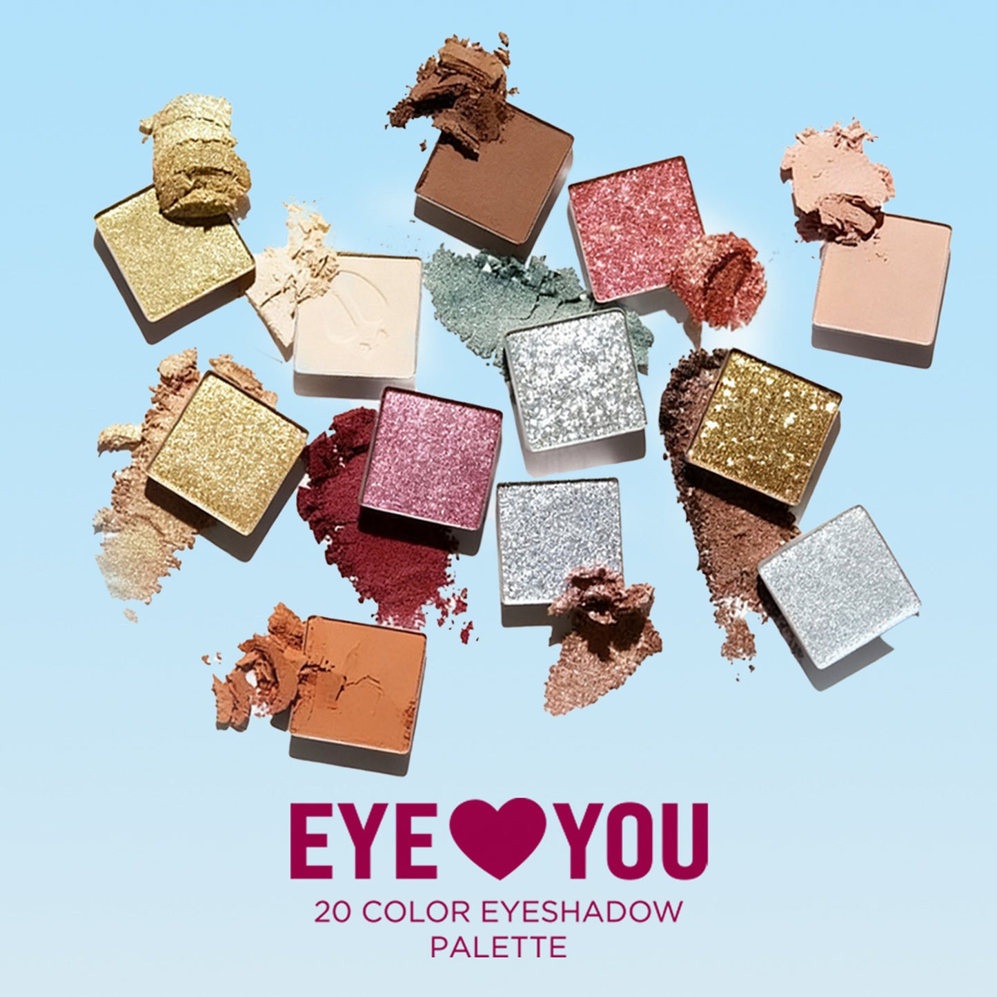 GLAM21 20 Color Eyeshadow Palette - Eye Love You