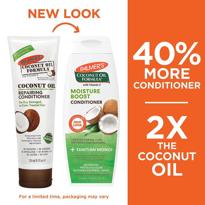 Palmer's Coconut Oil Conditioner For Moisture Boost Of Dry, Damaged & Colour Treated Hair