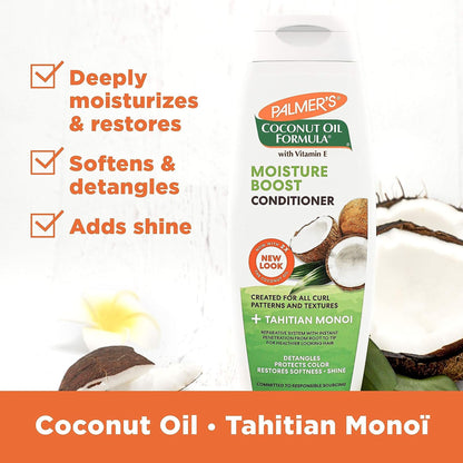 Palmer's Coconut Oil Conditioner For Moisture Boost Of Dry, Damaged & Colour Treated Hair