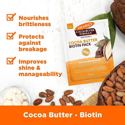 Palmer's Cocoa Butter & Biotin Conditioner Pack for Hair Length Retention, Strengthening