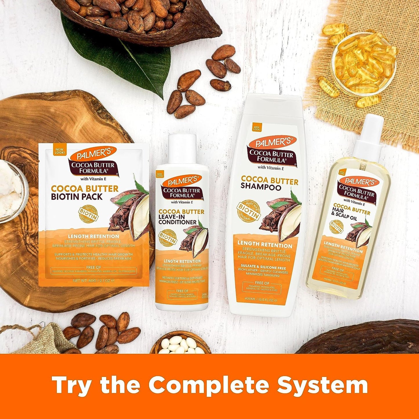 Palmer's Cocoa Butter & Biotin Conditioner Pack for Hair Length Retention, Strengthening