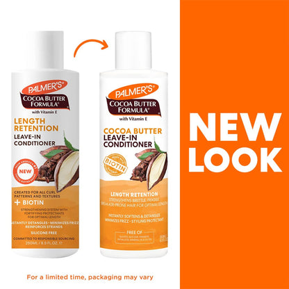 Palmer's Cocoa Butter & Biotin Leave-in Conditioner for Hair Length Retention, Strengthening & Shine