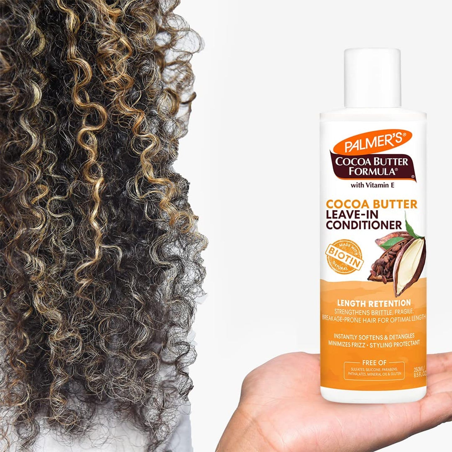 Palmer's Cocoa Butter & Biotin Leave-in Conditioner for Hair Length Retention, Strengthening & Shine
