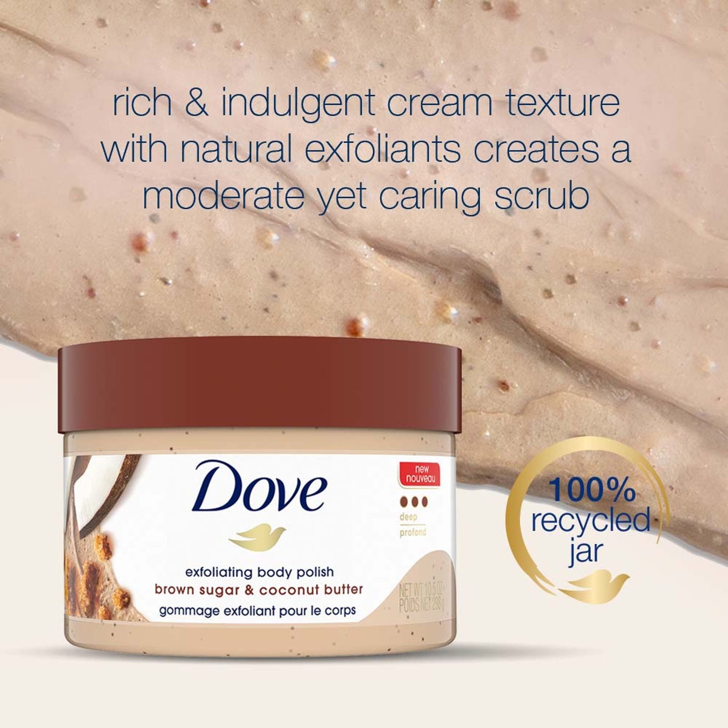 Dove Exfoliating Body Polish Scrub - Brown Sugar & Coconut Butter