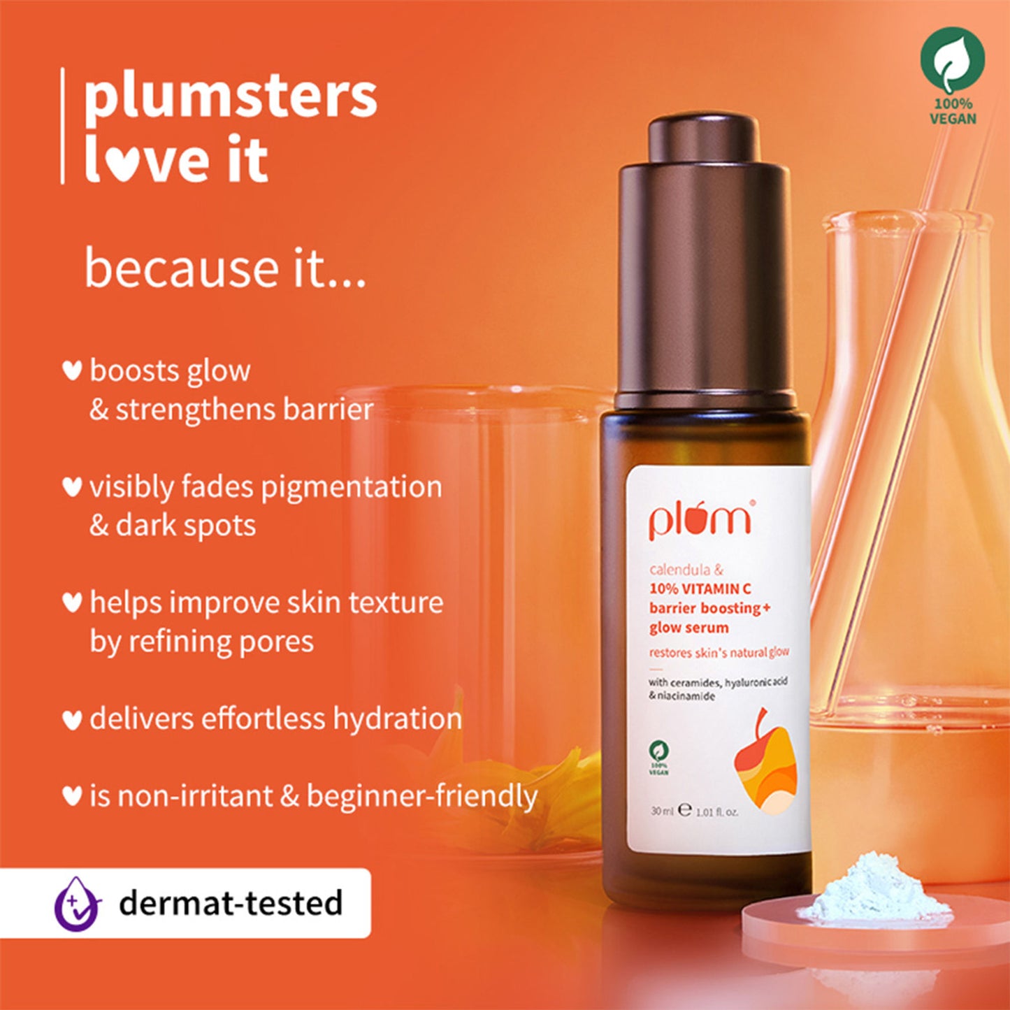 Plum Calendula & 10% Vitamin C Barrier Boosting + Glow Serum