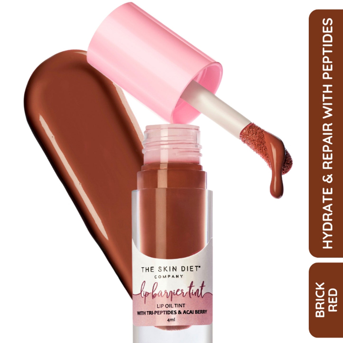The Skin Diet Company Lip Barrier Tint To Hydrate & Plump Dry, Pigmented Lips - Fall Brown
