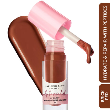 The Skin Diet Company Lip Barrier Tint To Hydrate & Plump Dry, Pigmented Lips - Fall Brown