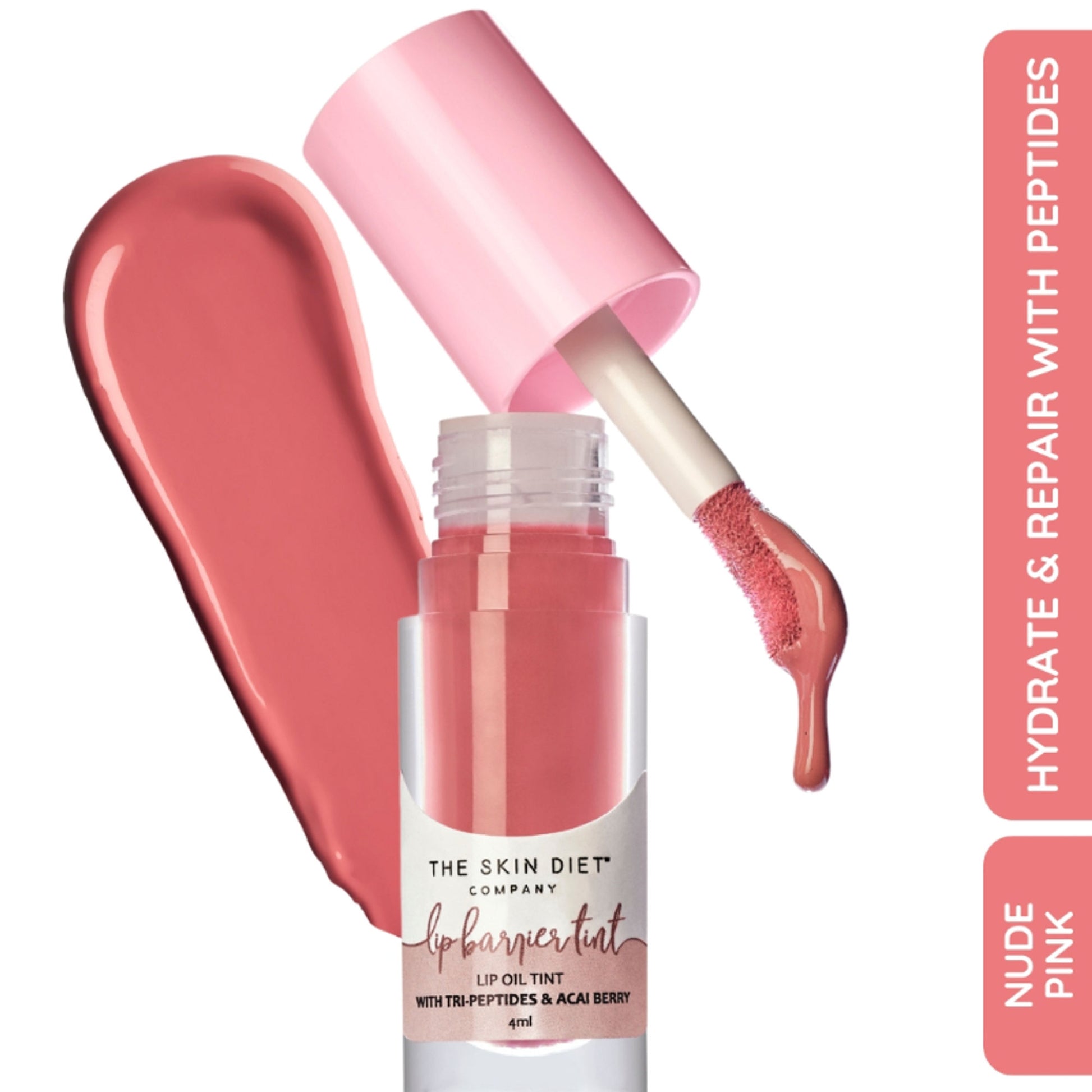 The Skin Diet Company Lip Barrier Tint To Hydrate & Plump Dry, Pigmented Lips - Pink Affair
