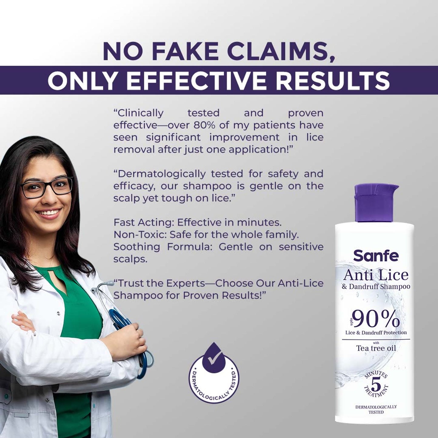 Sanfe Anti Lice & Dandruff Shampoo
