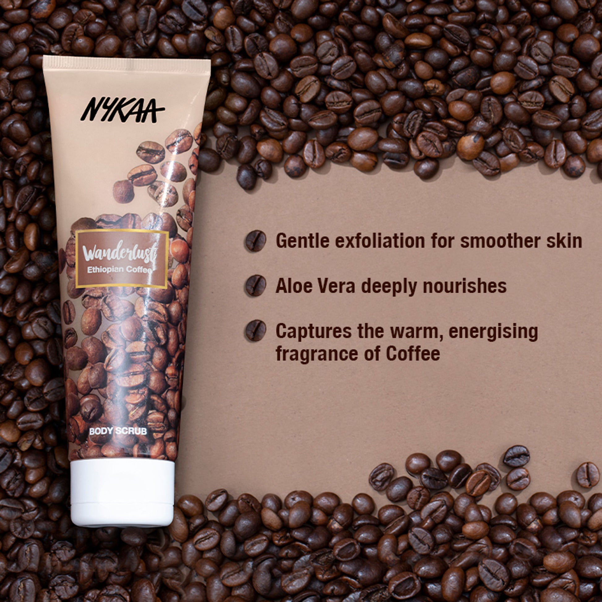Nykaa Wanderlust Exfoliating Body Scrub - Ethiopian Coffee