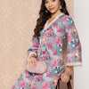 Dhiyona VA Women'sFloral Printed Regular Kurta with Trousers
