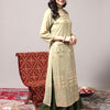 Indyancart VA Women's Geometric Embroidered Regular Sequinned Kurta With Trousers & Dupatta