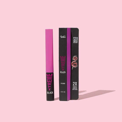 GLAM21 Xtreme Black Eyeliner Smudge Proof Matte Formula - Black