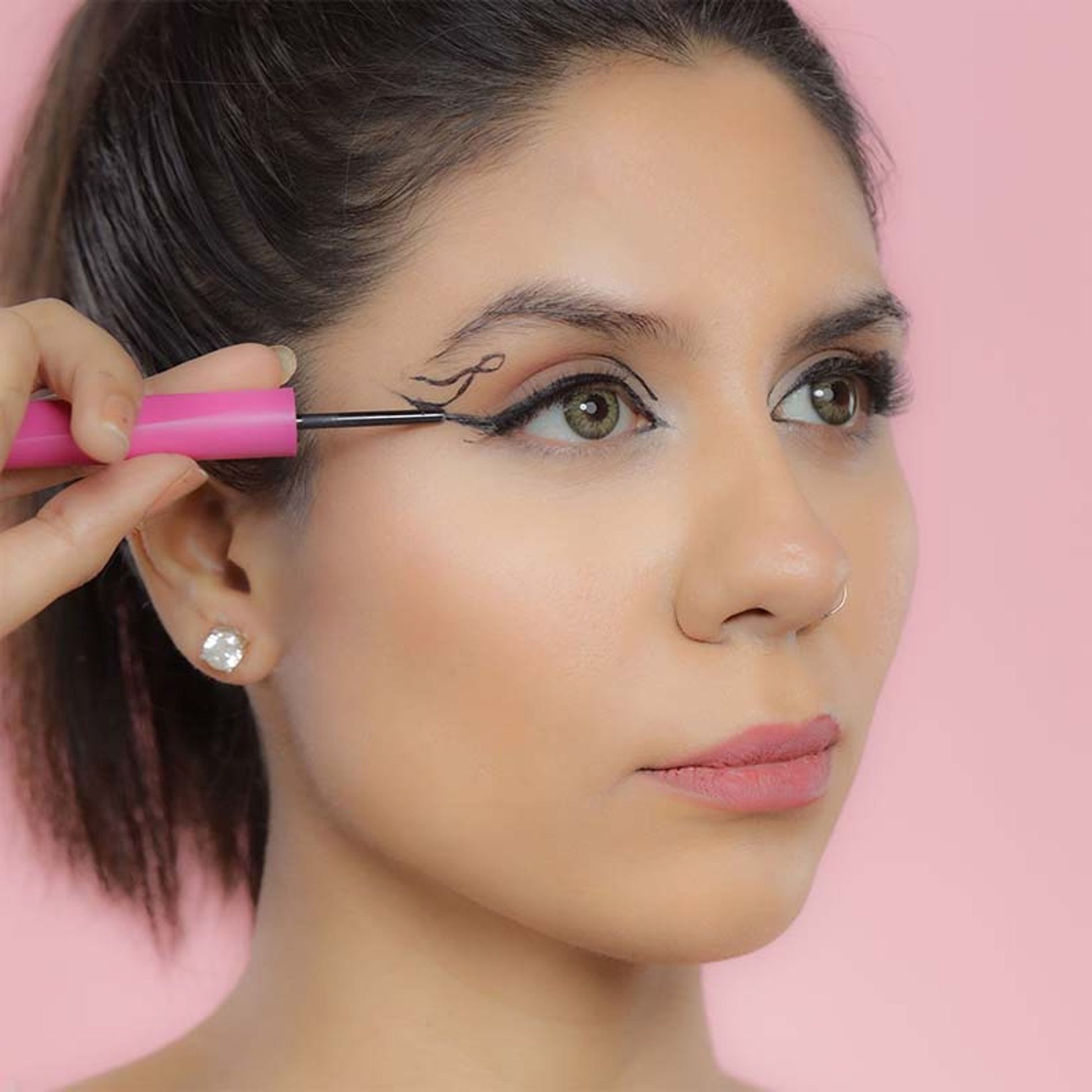 GLAM21 Xtreme Black Eyeliner Smudge Proof Matte Formula - Black